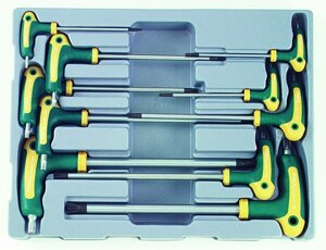 Набір TORX в Г-обр. рукоятці з відп. T-10H-T-55H 10 од. (шт.) 51010T F