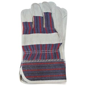 Замшева рукавичка комбінована з незбираного матеріалу на ладони 10,5" INTERTOOL SP-0150