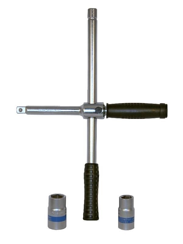 Ключ-хрест балонний, складаний з важелем, що змінюється,17; 19; 21; 23мм. 30176-003 - розпродаж