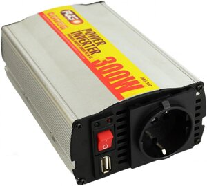 Перетворювач напруги PULSO, IMU 300, 12V-220V, 300W, USB-5VDC0.5A, мод. хвиля, прикурювач, клеми