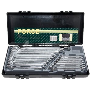 Набір ріжково-накидних ключів 6-24мм. 16од. у кейсі Force 5161 F