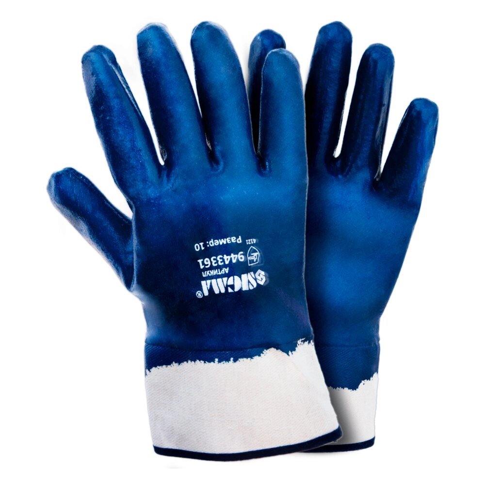 Трикотажні рукавички з нітриловим покриттям (сині краги) SIGMA (9443361) від компанії Інтернет-магазин "STORETOOLS" - фото 1
