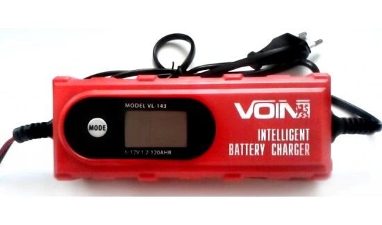 Зарядний пристрій VOIN VL-143 6-12V/0.8-4.0A/1.2-120AHR/LCD/Імпульсний від компанії Інтернет-магазин "STORETOOLS" - фото 1
