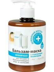 Бальзам-маска Кефірна з бджолиним молочком 500 мл Домашній Доктор