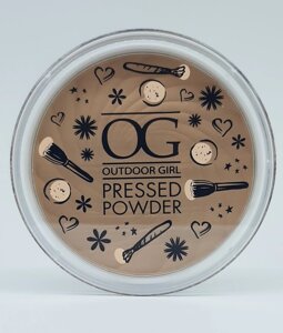 Пудра компактна outdoor GIRL pressed powder medium BEIGE 9 г