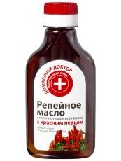 Реп'яхова олія стимулює ріст волосся. З червоним перцем 100 мл Домашній Доктор