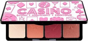 Рум'яна-хайлайтер-контуринг 4 відтінки W7 CASINO FACE PALETTE 16 г 202