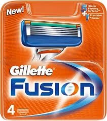 Змінні касети для гоління Gillette Fusion 4 шт. в пакованні
