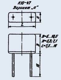 Конденсатор керамічний К10-47А 0.015 мкф 100 Н30