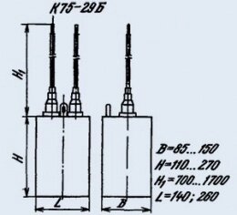 Конденсатор комбінований К75-29Б 0.25 мкФ 40 кВ від компанії Електро Mag (Електро маг) - фото 1