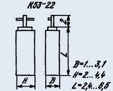Конденсатор оксидно-напівпровідниковий К53-22 3.3 мкф 6.3