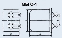 Конденсатор паперовий МБГО-1 10 мкф 160 від компанії Електро Mag (Електро маг) - фото 1