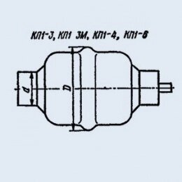 Конденсатор вакуумний КП1-3 5/100 пф 25 кв.