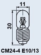 Лампа літакова СМ-24-4 E10/13 від компанії Електро Mag (Електро маг) - фото 1