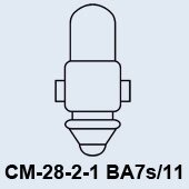 Лампа літакова СМ-28-2-1 BA7s/11 від компанії Електро Mag (Електро маг) - фото 1