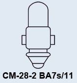 Лампа літакова СМ-28-2 BA7s/11 від компанії Електро Mag (Електро маг) - фото 1