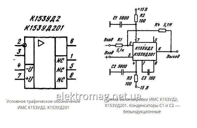 Мікросхема К153УД201 — операційні підсилювачі від компанії Електро Mag (Електро маг) - фото 1
