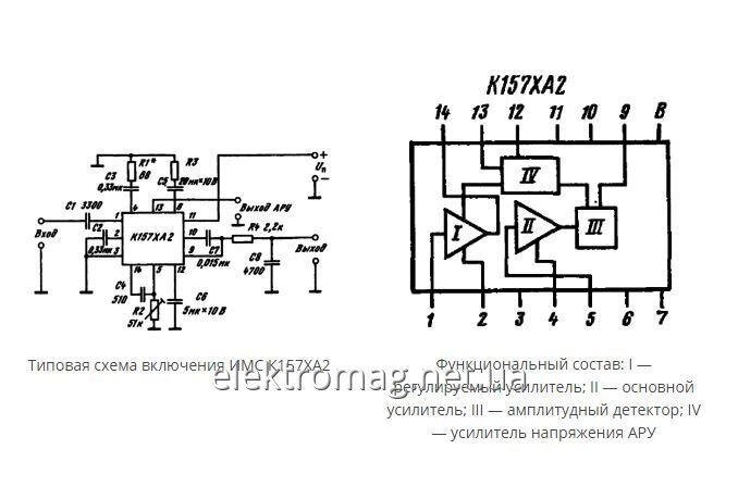 Мікросхема К157ХА2 — підсилювач проміжної частоти від компанії Електро Mag (Електро маг) - фото 1