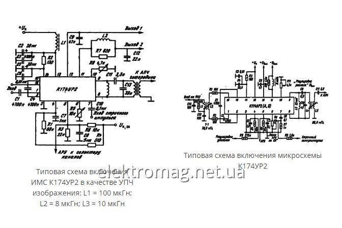 Мікросхема К174УР2 — підсилювач проміжної частоти каналу зображення від компанії Електро Mag (Електро маг) - фото 1