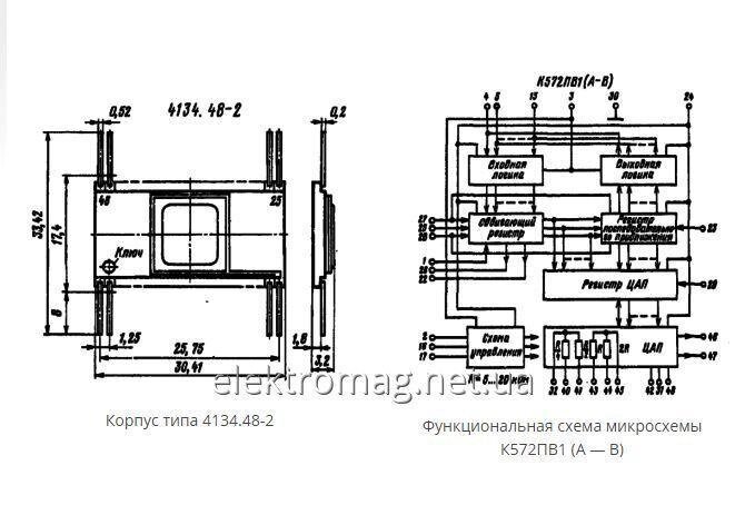 Мікросхема К572ПВ1 (А, Б, В) — 12-розрядні перетворювачі від компанії Електро Mag (Електро маг) - фото 1