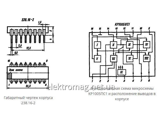 Мікросхема КР1005ПС1 — формувач опорної частоти від компанії Електро Mag (Електро маг) - фото 1