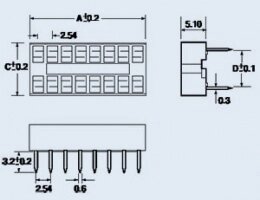 Панель для мікросхем DIP-32W