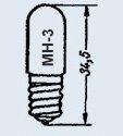 Неонова лампа МН-3 Е14/20