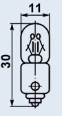Лампа мініатюрна МН-26-0.12 В9s/14