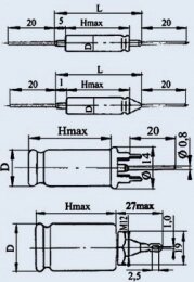 Конденсатор оксидно-електролітичний К50-20 100 мкф 100