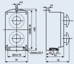 Пост керування кнопковий ПКЕ-222-2У2