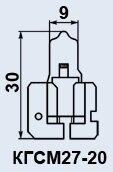 Лампи кварцові КГСМ-27-20