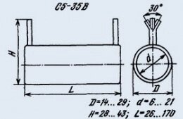 Резистор постійний С5-35В 7.5Вт 10