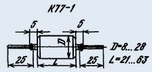 Конденсатор плівковий К77-1 0.1 мкф 100