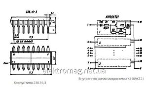 Мікросхема К1109КТ (21, 22, 23, 24) — семиканальні ключі