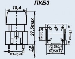 Кнопковий перемикач ПКБ3-3 сер.