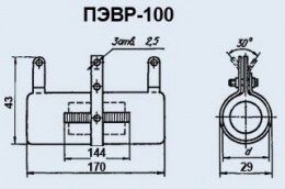 Резистор постійний ПЕВР-100 100