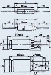 Конденсатор оксидно-електролітичний К50-20 20 мкф 16
