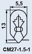 Лампа літакова СМ-27-1.5-1