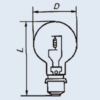 Лампа розжарювання ПЖ-24-300 Р40s/41