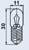 Лампа мініатюрна МН-18-0.1 Е10/13