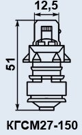 Лампи кварцові КГСМ-27-150