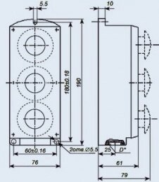 Пост керування кнопковий ПКЕ-222-3У2