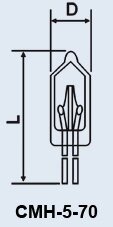 Лампа надмініатюрна СМН-5-70
