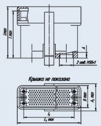 З'єднувач низькочастотний прямокутний 6Р-150В кабельна розетка від компанії Електро Mag (Електро маг) - фото 1