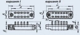 З'єднувач низькочастотний прямокутний РП14-10 від компанії Електро Mag (Електро маг) - фото 1