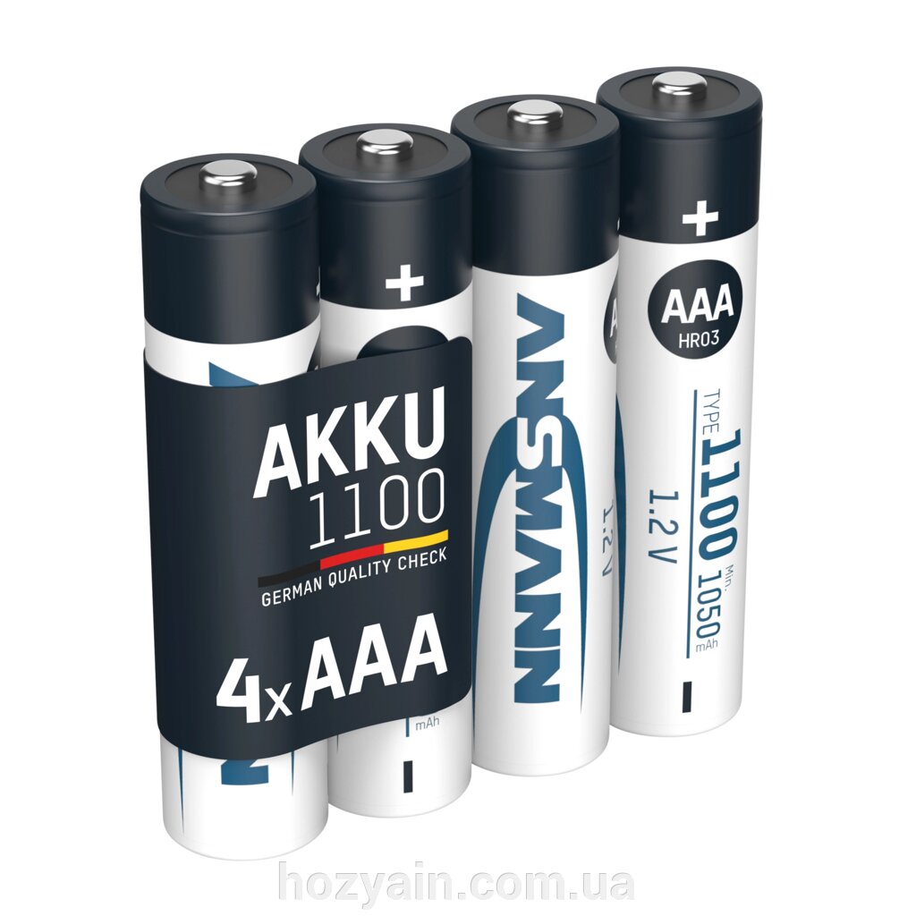 Акумулятор Ansmann AAA 4 X 1100 mAh NiMH 1.2V PREMIUM від компанії hozyain. com. ua - фото 1