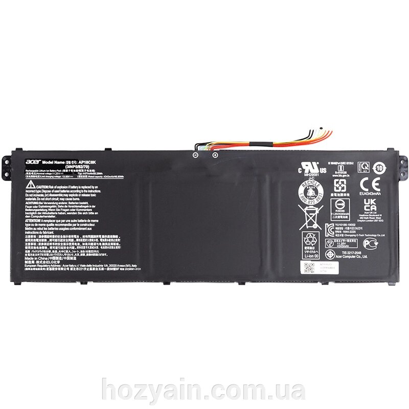 Акумулятор для ноутбуків ACER Swift 3 SF314-32 (AP18C8K) 11.25V 4471mAh (original) NB410668 від компанії hozyain. com. ua - фото 1