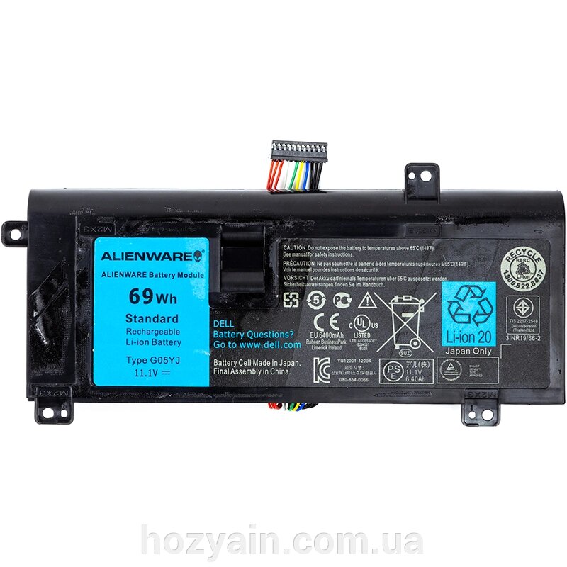 Акумулятор для ноутбуків Dell Alienware 14 Series (G05YJ) 11.1V 69Wh (original) NB441594 від компанії hozyain. com. ua - фото 1