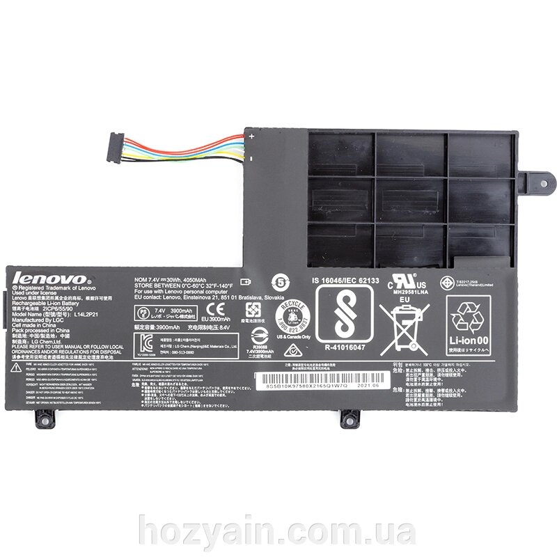 Акумулятор для ноутбуків LENOVO Yoga 510-14AST (L15C2PB1) 7.4V 4050mAh (original) NB481002 від компанії hozyain. com. ua - фото 1