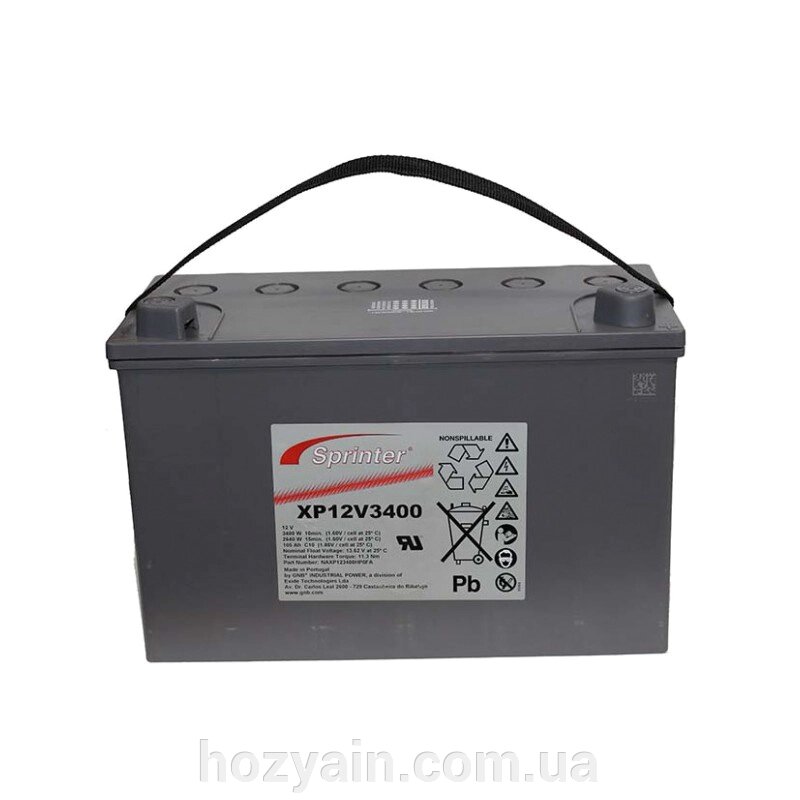 Акумулятор EXIDE AGM 105Ah 12V (XP12V3400) NV820917 від компанії hozyain. com. ua - фото 1